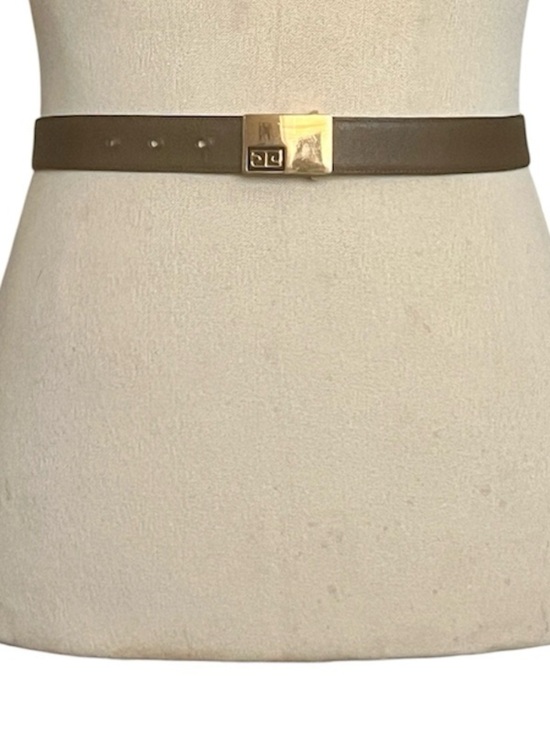 Pierre Cardin Accessories - VTG Pierre Cardin Brown Cowhide Leather Logo Belt Retro Classic Old Money